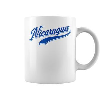 Nicaragua Baseball Style Athletic Team Script Fan Coffee Mug | Seseable UK