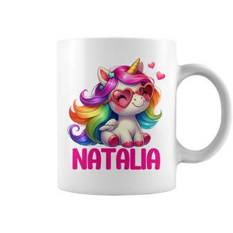 Nom De Licorne Natalia Personnalisé Haut De Gamme Tasse - Cadeauxyz