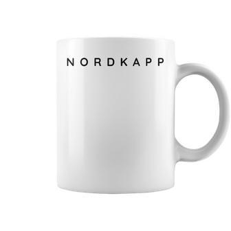 Nordkappouvenirs Esquiadores De Estación De Esquí Diseño Minimalista Cuello Taza de café - Regaloses