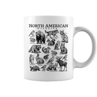 North American Wildlife Nature Camping Usa Animal Guide Coffee Mug | Seseable UK