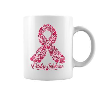 Octobreolidaire Espoir Courageoutien Force Ruban Tasse - Cadeauxyz