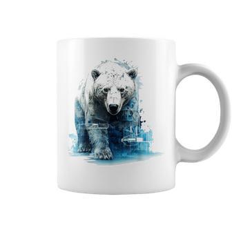 Oso Polar Motivo Animal Dibujo Arte Oso Polar Taza de café - Regaloses