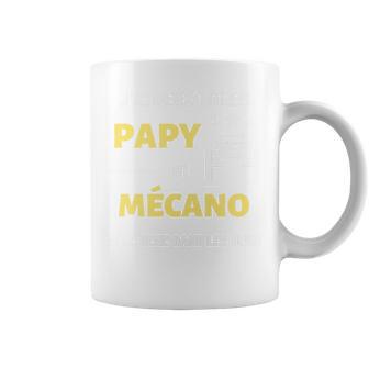 Papy Mecano Deux Titres Humour Mecanique Homme Humoristique Haut De Gamme Tasse - Cadeauxyz