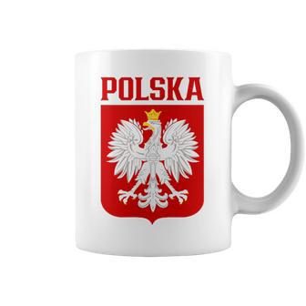 Polska Pologne Aigle Blanc Polonais Drapeau Polonais Tasse - Cadeauxyz