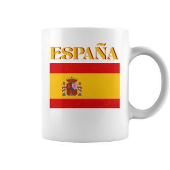 Retro Vintage Spanish Flag Espana Pride Spain Graphic Comfort Colors Crop Top Coffee Mug | Seseable UK