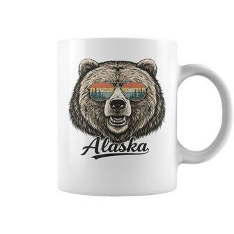 Retro Vintage Sunglasses Bear Alaska Coffee Mug | Seseable UK