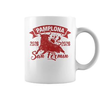 San Fermín 2026 Running Of The Bulls Pamplona Spain Fiesta Coffee Mug - Thegiftio UK