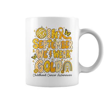 In September We Wear Gold Childhood Cancer Awareness Kids Coffee Mug - Thegiftio UK