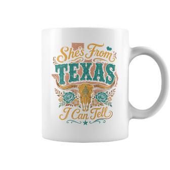 Shes From Texas I Can Tell Western Cowgirl Country Coffee Mug - Thegiftio UK