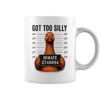 Got Too Silly Prison Meme Orange Inmate Jail Halloween Coffee Mug - Thegiftio UK