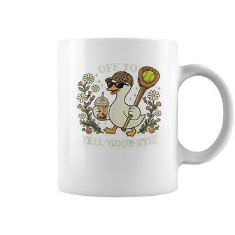 Softball Mom Goose Legendary Parent Ballpark Life Coffee Mug - Thegiftio UK
