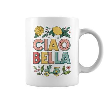 Souvenir De La Trottinette Italienne Ciao Bella Italie Citron Tasse - Cadeauxyz