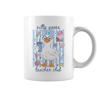 Striped Silly Goose Teacher Club Back To School Kids Coffee Mug - Thegiftio UK