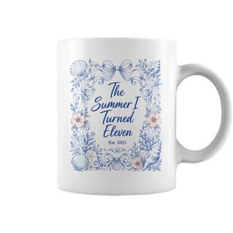 Summer I Turned 11 Coastal Bow Seashell 11Th Birthday 2015 Coffee Mug - Thegiftio UK