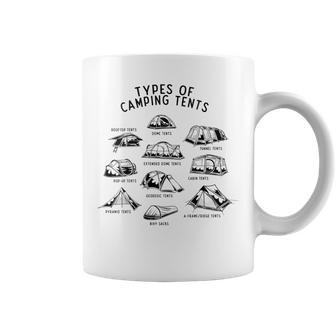 Tipos De Tiendas De Campaña Camper Nature Tent Lover Cuello Taza de café - Regaloses