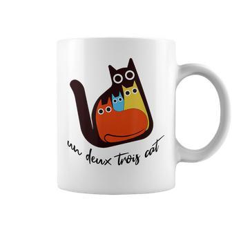Un Deux Trois Cat Hombres Es Niños Taza de café - Regaloses