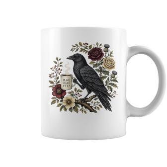Is He Vintage Dead Yet Dark Crow Raven Bird Humor Halloween Coffee Mug - Thegiftio UK