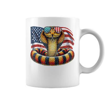 Vintage King Snake Patriotic Us Flag Sunglasses 4Th Of July Coffee Mug - Thegiftio UK
