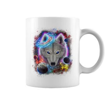 Visage De Loup Polaire Tourbillon Dans La Galaxie Planétaire Espace Et Cosmos Tasse - Cadeauxyz