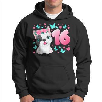 16º Cumpleaños Niña De 16 Años Perro Cachorro Número 16 Sudadera - Regaloses