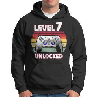 7º Cumpleaños Niño Nivel 7 Desbloqueado 7 Años Cumpleaños Jugador Sudadera - Regaloses