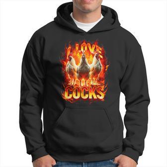 Amo Las Pollas Granja De Fuego Animales Gallos Meme Amantes De Pollos Sudadera - Regaloses
