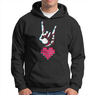 Amor Corazón Rock And Roll Relación Amor Romántico Pareja Sudadera - Regaloses