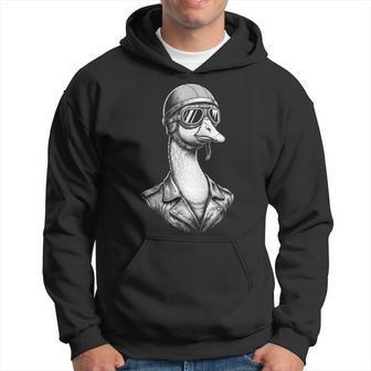 Animal Retro Biker Oie Moto Rider Sweat à capuche - Cadeauxyz