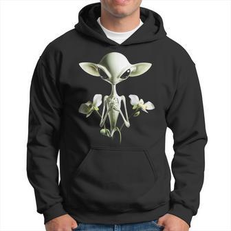 Art Graphique Ovni Orchidée Ovni Sweat à capuche - Cadeauxyz