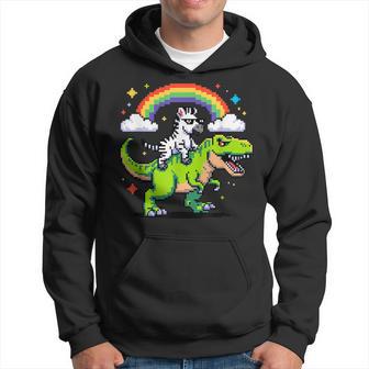 Arttyle Pixel Zèbre T-Rex Tyrannosaure Graphiques 8 Bits Sweat à capuche - Cadeauxyz