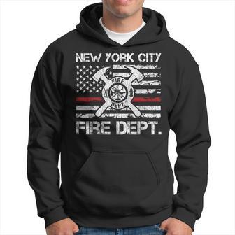 Bombero De La Línea Roja Delgada Del Departamento De Bomberos De Nueva York Sudadera - Regaloses