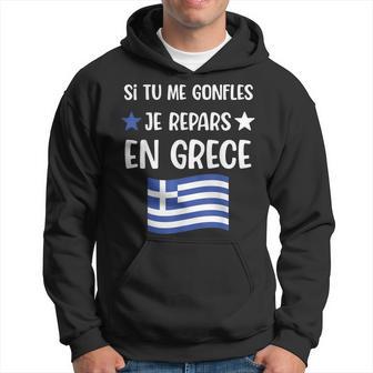 Cadeau Humour Grecque Homme Original Drapeau Grèce Sweat à capuche - Cadeauxyz