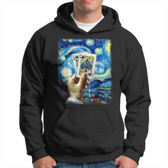 Cartes De Jeu Jack Peinture Nuit Étoilée Sweat à capuche - Cadeauxyz