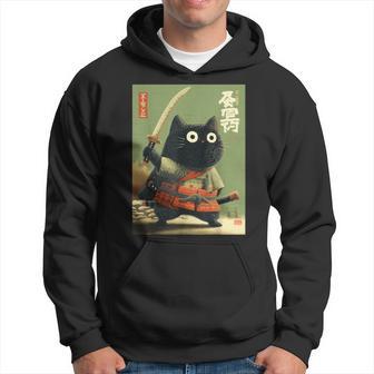 Chat Japonaisintageamouraïumi-E Mignon Drôle Guerrier Anime Sweat à capuche - Cadeauxyz