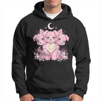 Chien À 3 Têtes Pastel Goth Anime Créatures Kawaii Manga Horreur Sweat à capuche - Cadeauxyz