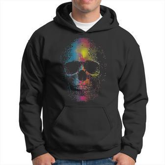 Cráneo Hecho De Puntos Colorido Abstracto In Mangas Sudadera - Regaloses