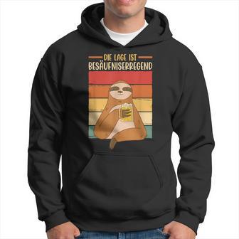 Die Lage Ist Besäufniserregend Bier Faultier Kapuzenpullover - Geschenkecke