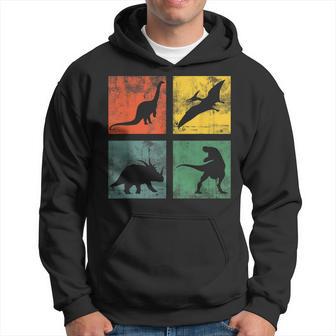 Dinosaure Dino Tyrannosaure Tricératops Rétrointage Sweat à capuche - Cadeauxyz