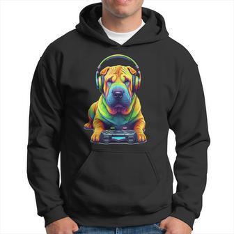 Diseño Colorido Chino Del Zoológico Del Perro Del Jugador Delideojuegohar-Pei Sudadera - Regaloses