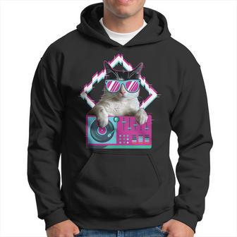 Dj Cat I Amante De Los Gatos I Disc Jockey I Dj Gato In Mangas Sudadera - Regaloses