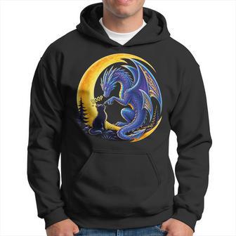 Dragon Boop Gato Bajo Luna Llena Fantasía Noche Ciencia Ficción Sudadera - Regaloses