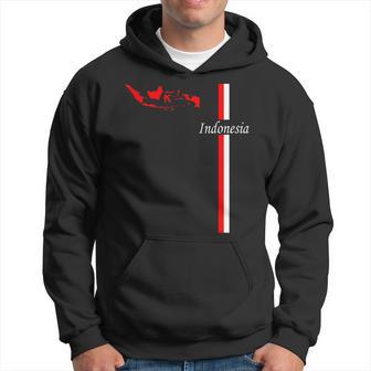 Drapeau Et Carte De L'indonésie Graphique Minimaliste De La Fierté Indonésienne Sweat à capuche - Cadeauxyz