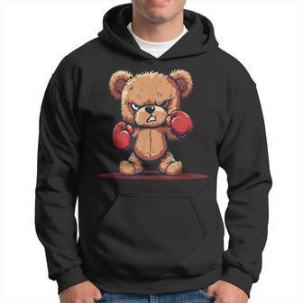 Ensemble Ours En Peluche En Colère Et Gants De Boxe Sweat à capuche - Cadeauxyz
