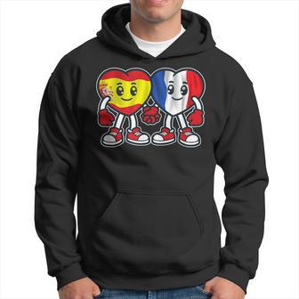 Francia Y España Corazones De Amistad Sudadera - Regaloses
