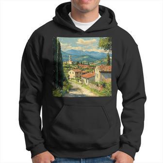 Graphique Paysage De Campagne Italienne Sweat à capuche - Cadeauxyz