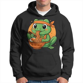 Grenouille Kawaii Mangeant Des Ramen Graphique Grenouille Japonaise Sweat à capuche - Cadeauxyz