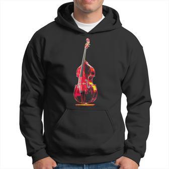 Instrument De Contrebasse Avec Motif Portrait Amateur De Musique Sweat à capuche - Cadeauxyz