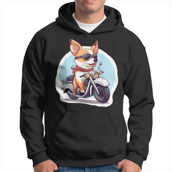 Jolie Moto Drôle Corgi Biker intage Classique Sweat à capuche - Cadeauxyz