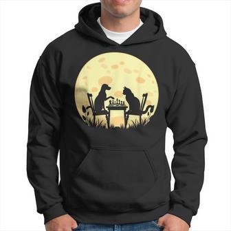 Jugador De Ajedrez Tablero De Ajedrez Gato Perro Y Hombres De Ajedrez Divertidos Sudadera - Regaloses