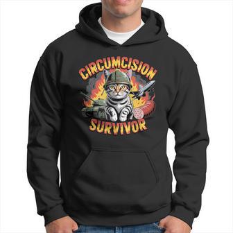 Meme De Gato Extrañamente Específico Divertidoobreviviente De La Circuncisión Sudadera - Regaloses